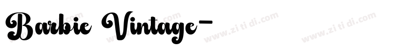 Barbie Vintage字体转换